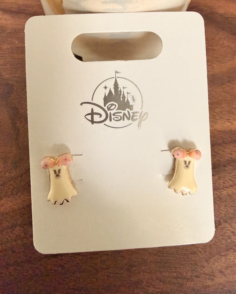 Disney Parks Minnie Mouse Cutie Ghost Earrings Halloween